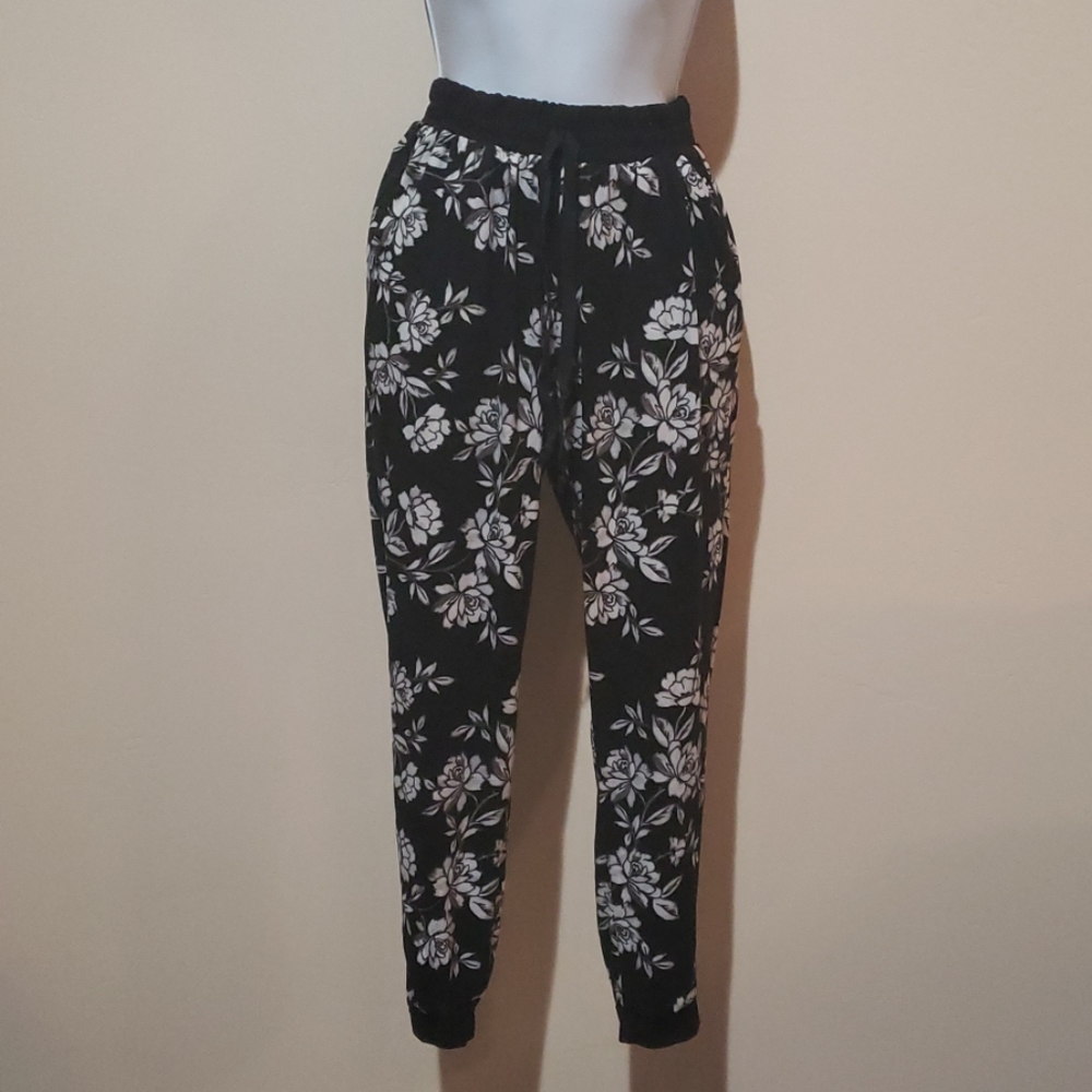 Floral Microfiber Joggers